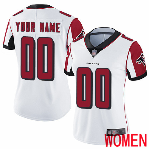 Limited White Women Road Jersey NFL Customized Football Atlanta Falcons Vapor Untouchable->customized nfl jersey->Custom Jersey